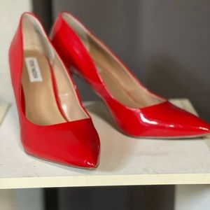 Red Hot Patent Leather Steve Madden Pumps